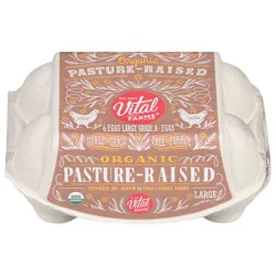 Vital Farms Pasture Raised Organic Eggs - Large 6 Count