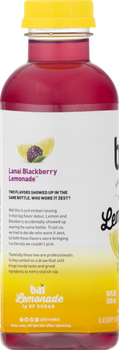 slide 10 of 13, Bai Lemonade, Lanai Blackberry- 18 oz, 18 oz