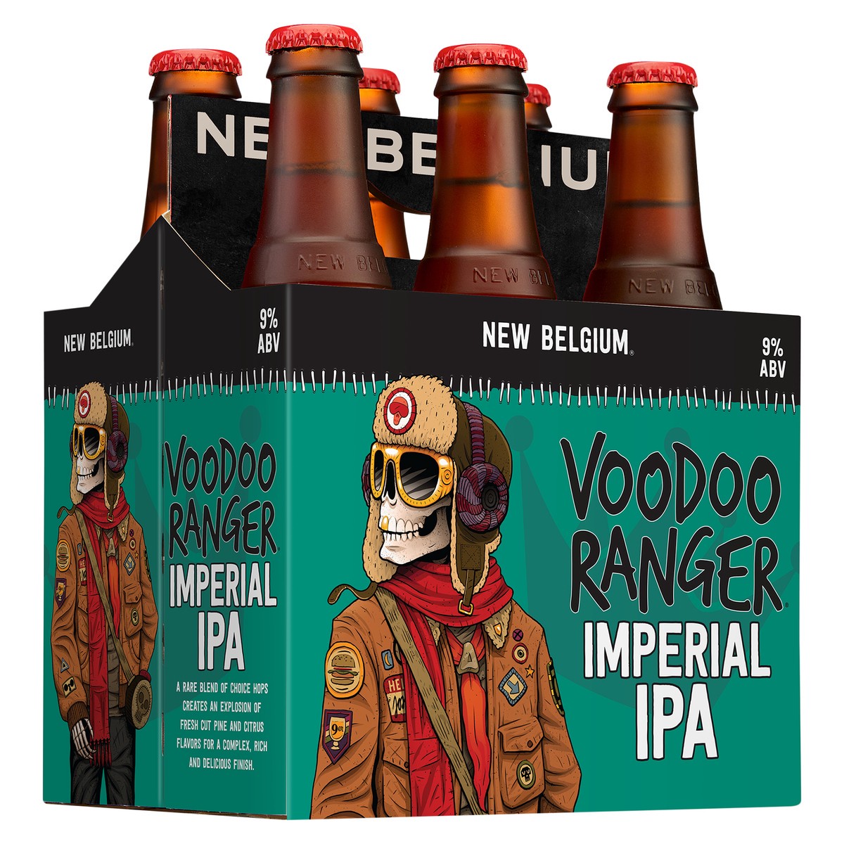 slide 1 of 4, New Belgium Voodoo Ranger Imperial IPA Beer, 6 Pack, 12 fl oz Bottles, 6 ct