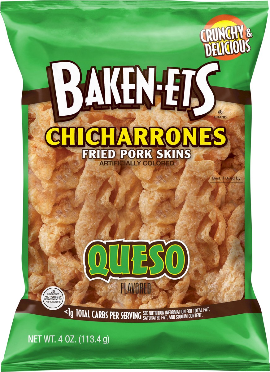 slide 3 of 6, BAKEN-ETS Chicharrones, 4 oz