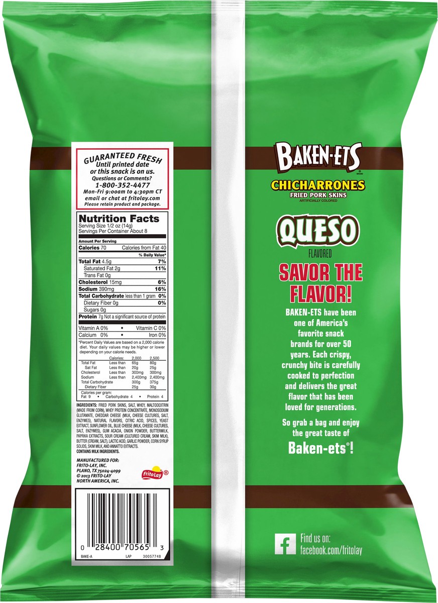 slide 5 of 6, BAKEN-ETS Chicharrones, 4 oz