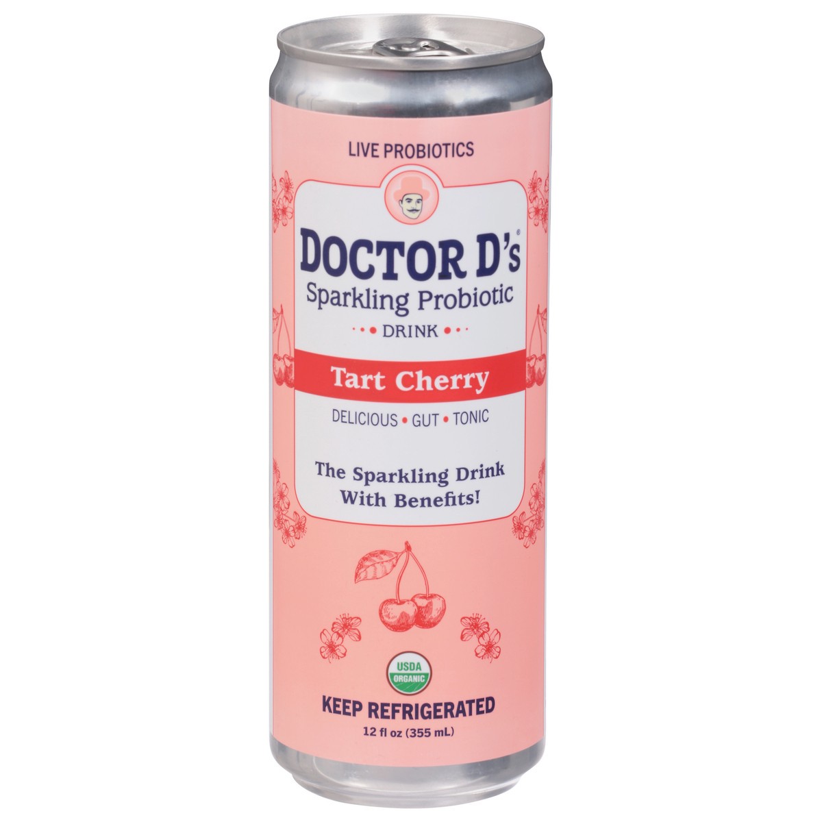 slide 11 of 14, Doctor D's Sparkling Probiotic Drink Tart Cherry- 12 oz, 12 oz