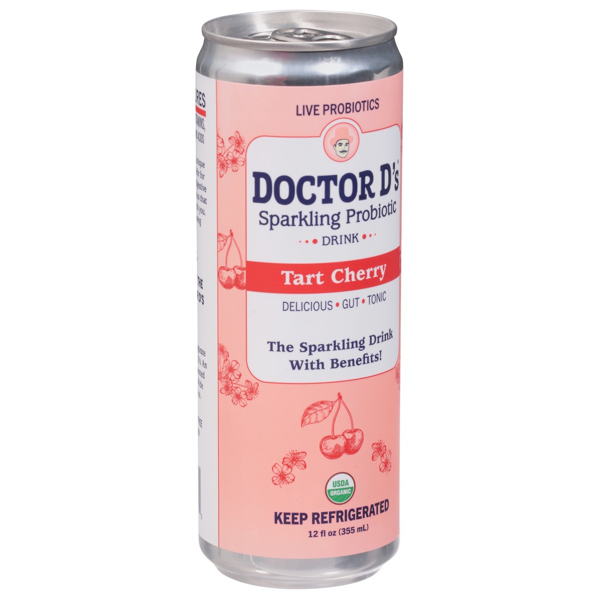 slide 13 of 14, Doctor D's Sparkling Probiotic Drink Tart Cherry- 12 oz, 12 oz