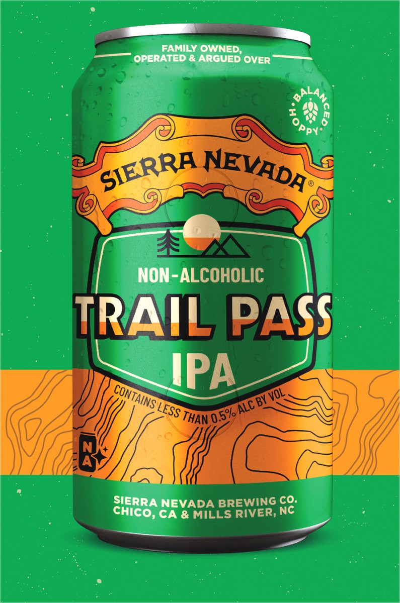 slide 2 of 2, Sierra Nevada Trail Pass Non-Alcoholic IPA Craft Beer 6 Pack (12oz Cans), 12 oz