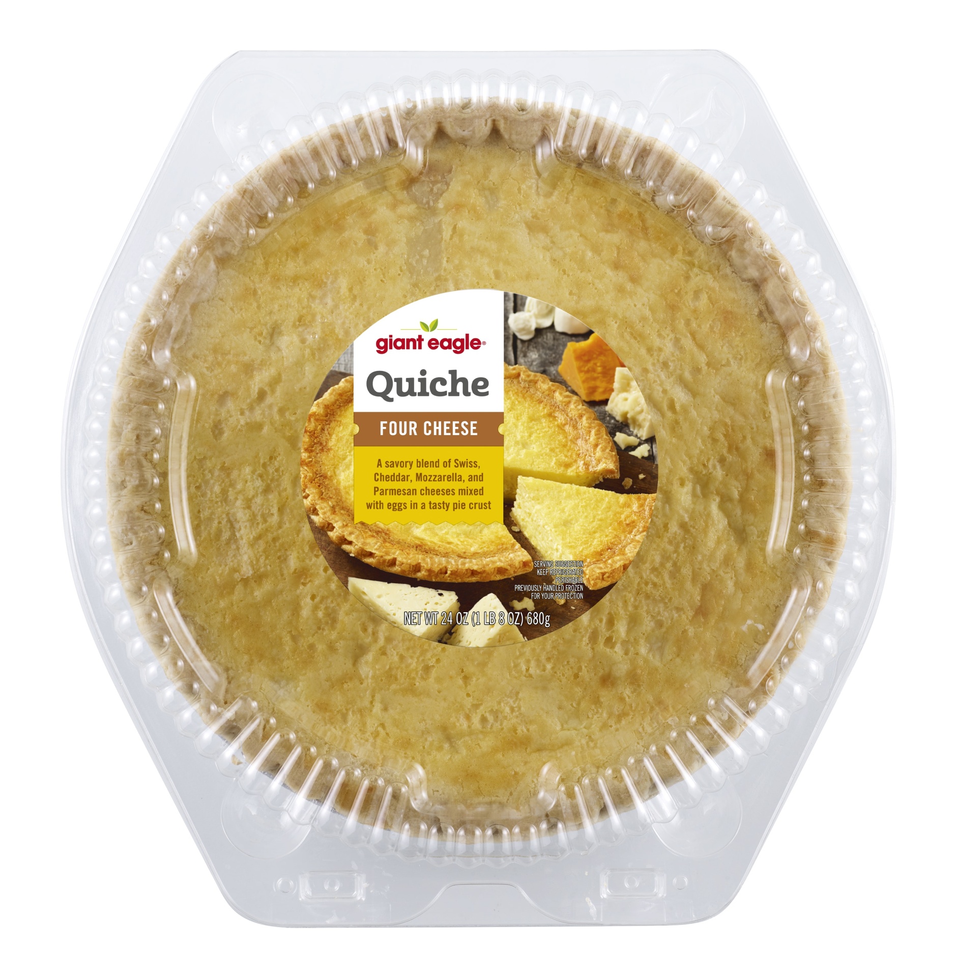slide 1 of 1, GE Four Cheese Quiche, 1 ct