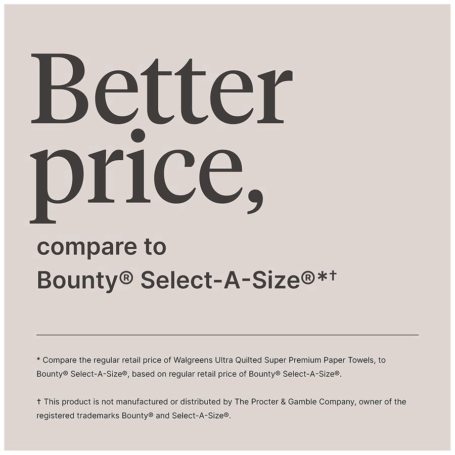 slide 2 of 5, Walgreens Ultra Quilted Super Premium Paper Towels Triple Roll, 140 ct