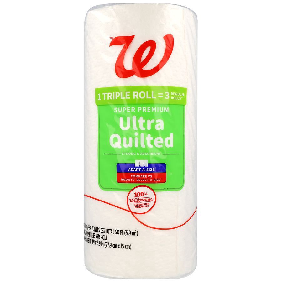 slide 1 of 5, Walgreens Ultra Quilted Super Premium Paper Towels Triple Roll, 140 ct