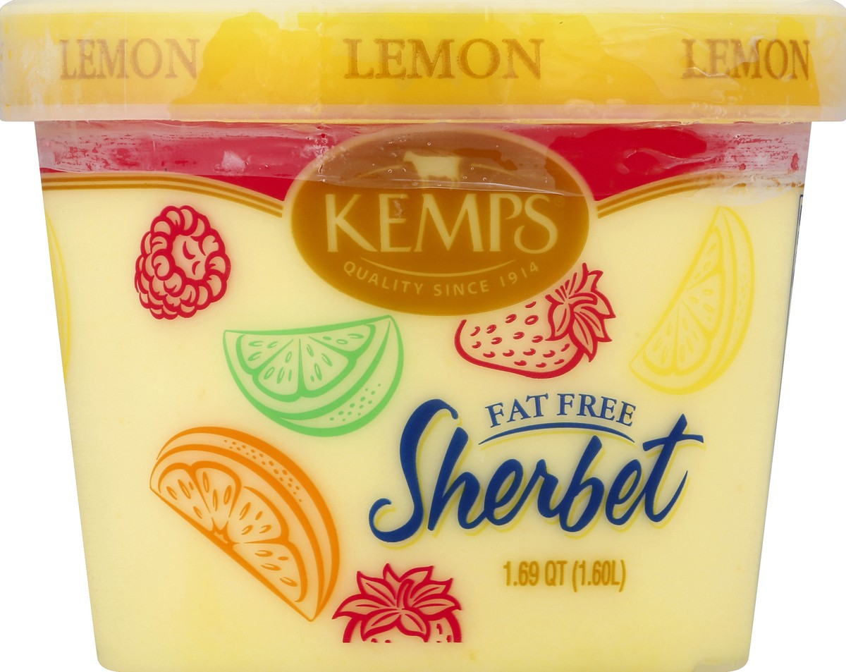 slide 1 of 4, Kemps Lemon Sherbet, 54 oz