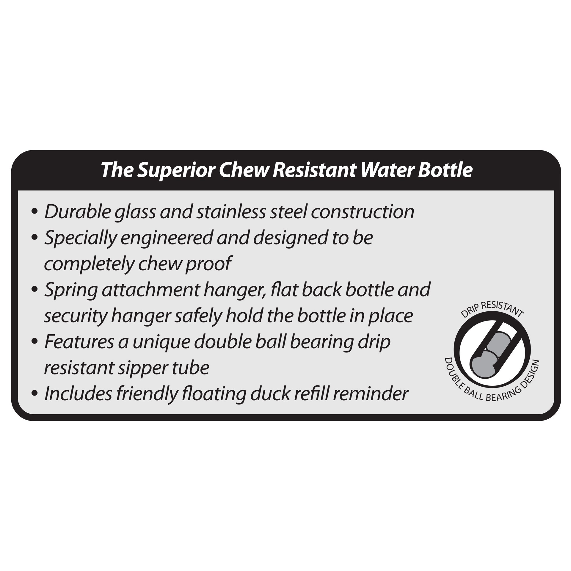 slide 3 of 7, Kaytee Hard Goods Kaytee Small Animal Pet Chew-Proof Water Bottle, Clear, 6 oz, 1 ct