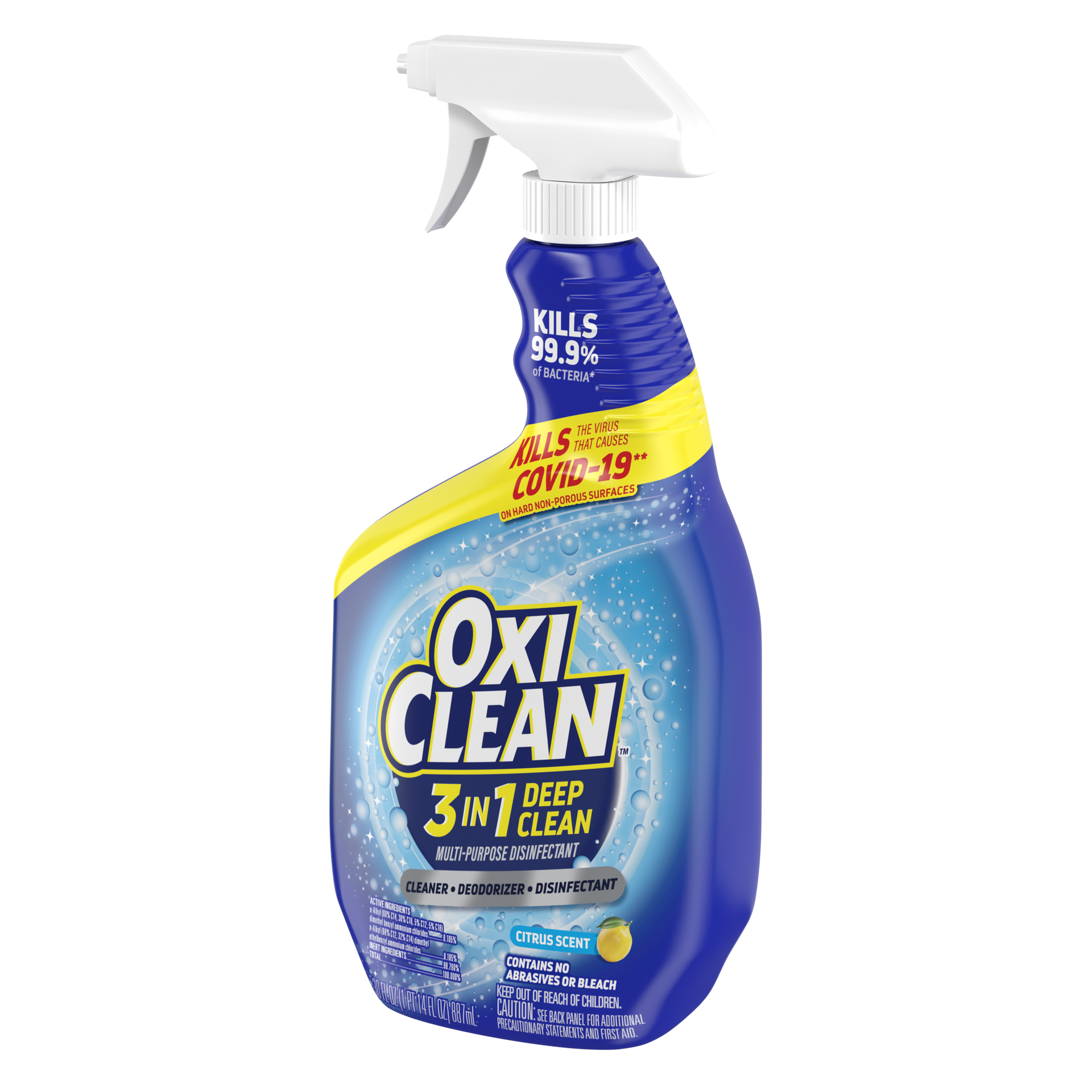 slide 2 of 3, Oxi-Clean 3 in 1 Deep Clean Multi-Purpose Disinfectant, 30oz., 30 fl oz