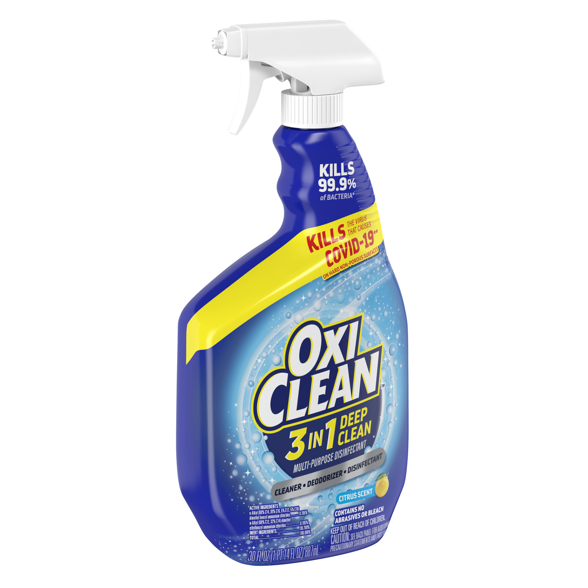 slide 3 of 3, Oxi-Clean 3 in 1 Deep Clean Multi-Purpose Disinfectant, 30oz., 30 fl oz