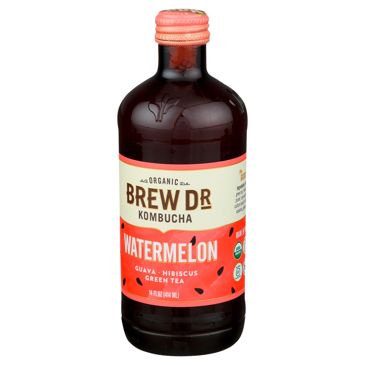 slide 3 of 9, Brew Dr. Organic Watermelon Kombucha, 14 oz