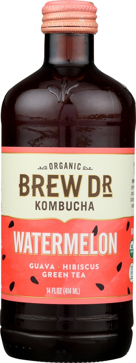 slide 6 of 9, Brew Dr. Organic Watermelon Kombucha, 14 oz