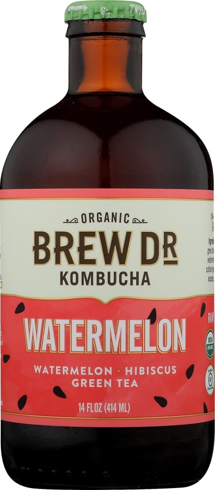 slide 1 of 1, Brew Dr. Organic Watermelon Kombucha, 14 oz