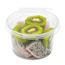 Fresh Cut Dragon Fruit And Kiwi
