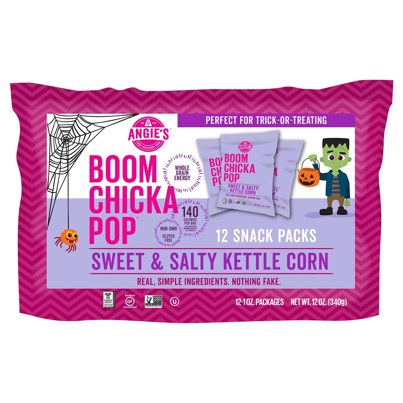 slide 1 of 1, Angie's Boomchickapop Sweet & Salty Kettle Popcorn, 12 oz