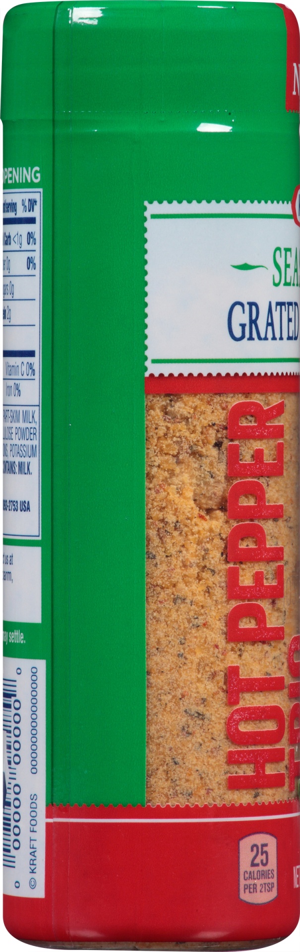 slide 2 of 6, Kraft Hot Pepper Trio Grated Parmesan Cheese, 3 oz