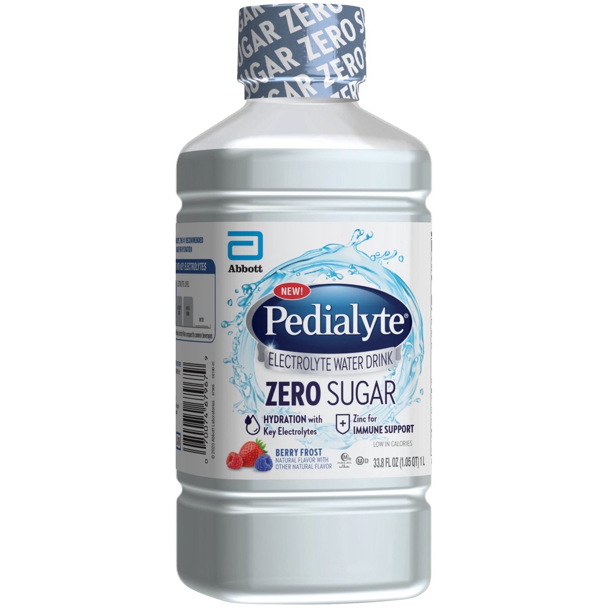 slide 7 of 9, Pedialyte Zero Sugar Electrolyte Solution Berry Frost Ready-to-Drink 33.8 fl oz Bottle, 33.8 fl oz