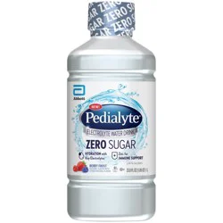 Pedialyte Zero Sugar Electrolyte Solution Berry Frost Ready-to-Drink 33.8 fl oz Bottle