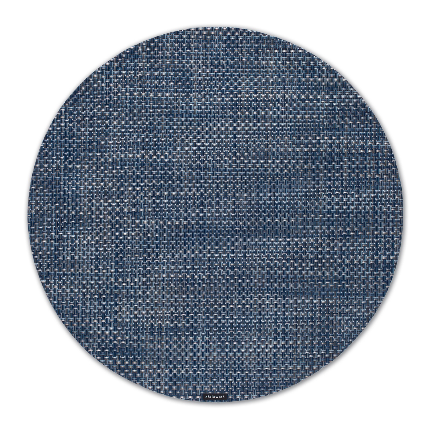 slide 1 of 1, Chilewich Basketweave Round Placemat, Denim, 15 in