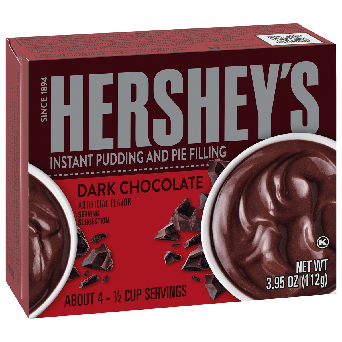 slide 9 of 11, Hershey's Dark Chocolate Instant Pudding & Pie Filling, 3.95 oz Box, 3.95 oz