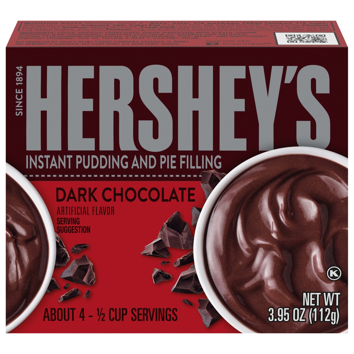 slide 11 of 11, Hershey's Dark Chocolate Instant Pudding & Pie Filling, 3.95 oz