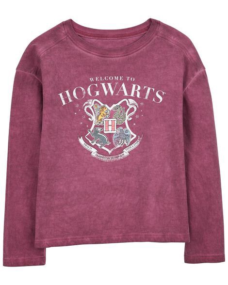 slide 1 of 2, Oshkosh Kid Harry Potter Hogwarts School Graphic Tee Maroon 6-6X, 1 ct