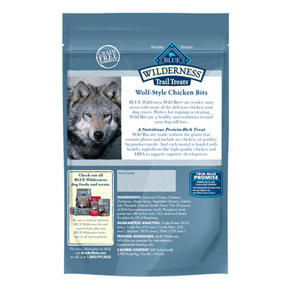 slide 9 of 17, Blue Buffalo Wilderness Trail Treats Wild Bits High Protein Grain-Free Soft-Moist Training Dog Treats Chicken Recipe - 10oz, 10 oz