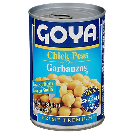 slide 1 of 1, Goya Peas Chick Premium Low Sodium Can - 15.5 Oz, 15.5 oz