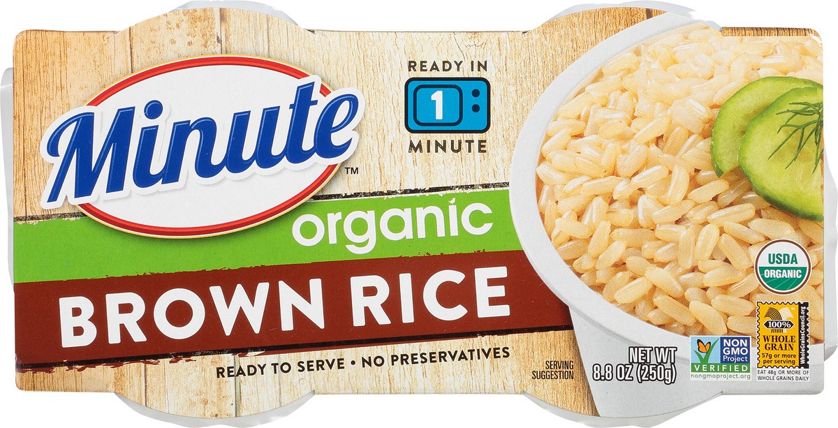 slide 9 of 11, Minute Rice Ready To Serve Organic Brown Rice, 2 ct; 4.4 oz