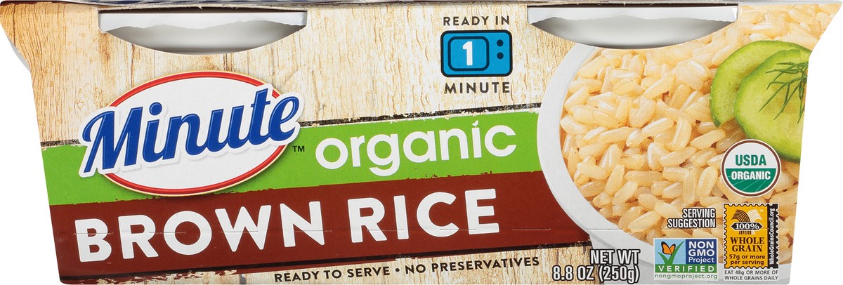 slide 10 of 11, Minute Rice Ready To Serve Organic Brown Rice, 2 ct; 4.4 oz