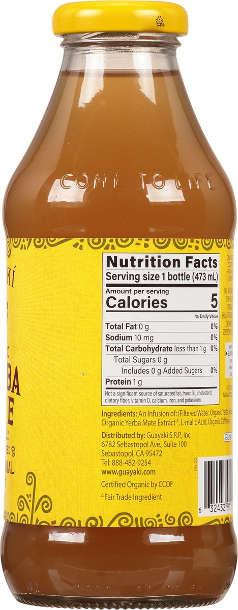 slide 7 of 9, Guayaki Unsweetened Yerba Mate Org - 16 oz, 16 oz