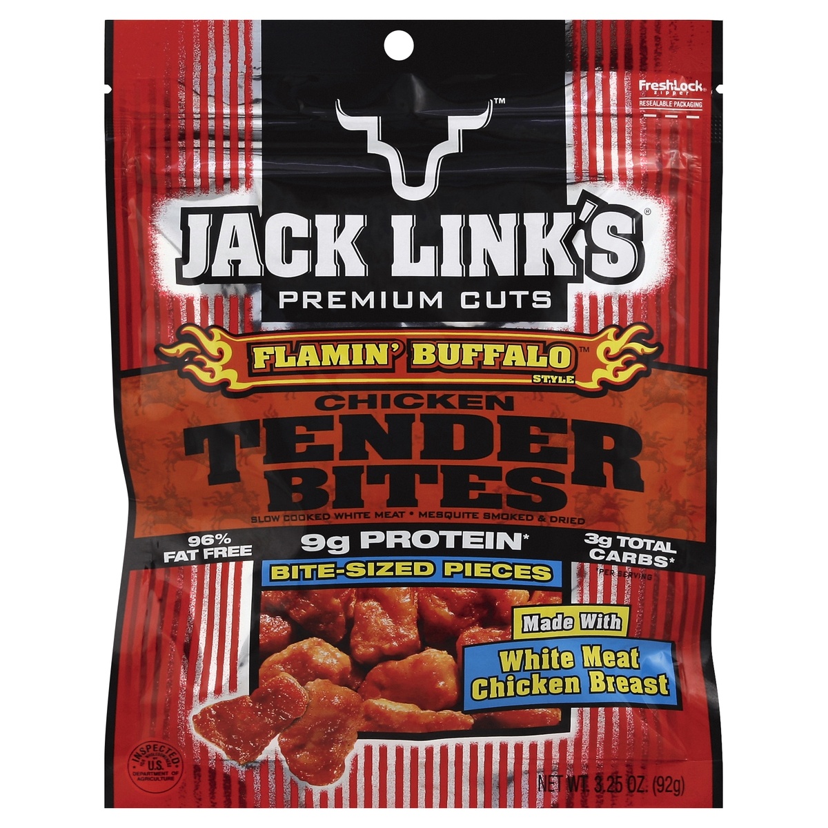 slide 1 of 1, Jack Link's Tender Bites 3.25 oz, 3.25 oz; 92 gram