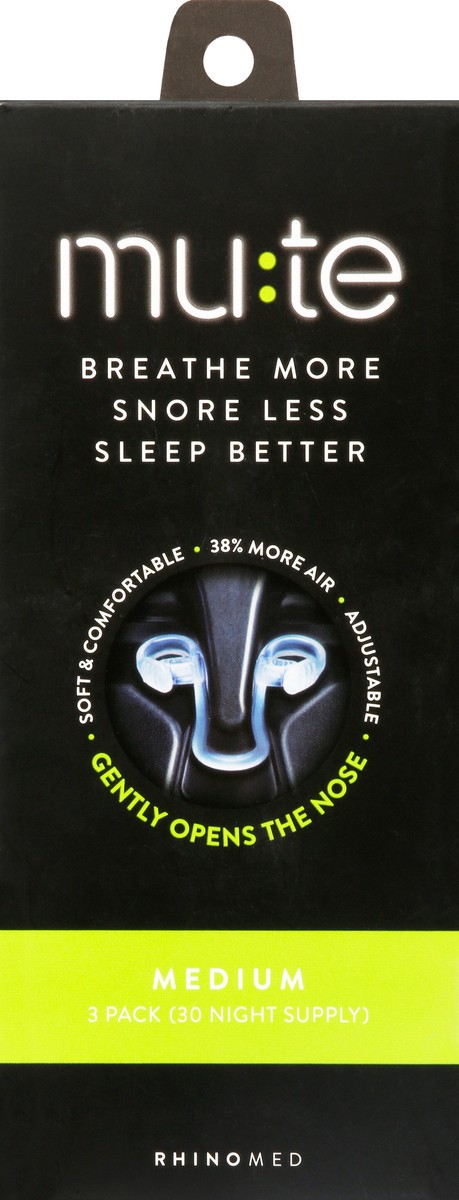 slide 1 of 12, Mute Medium Nasal Breathing Device 3 Pack, 3 ct
