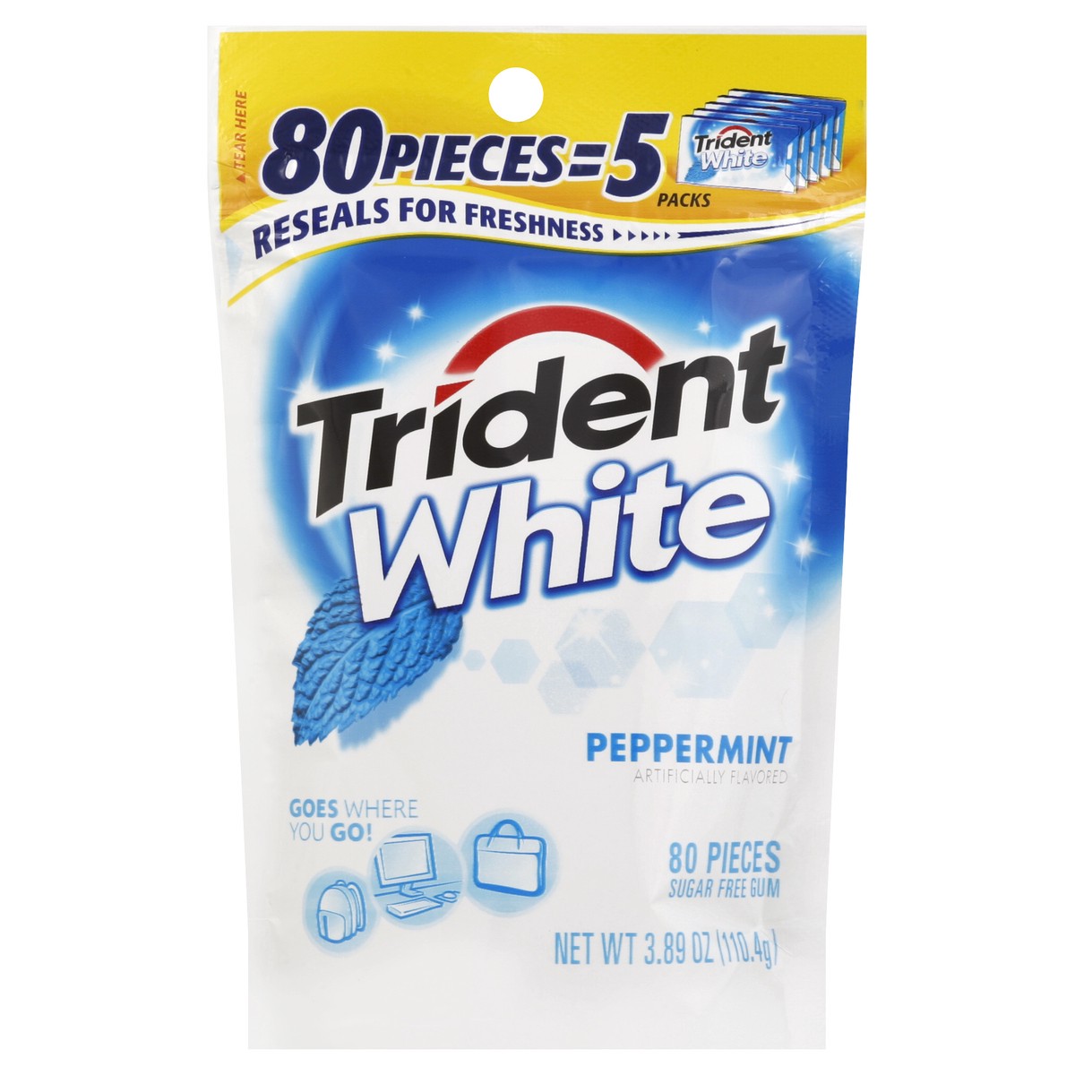 slide 2 of 3, Trident Gum 80 ea, 80 ct