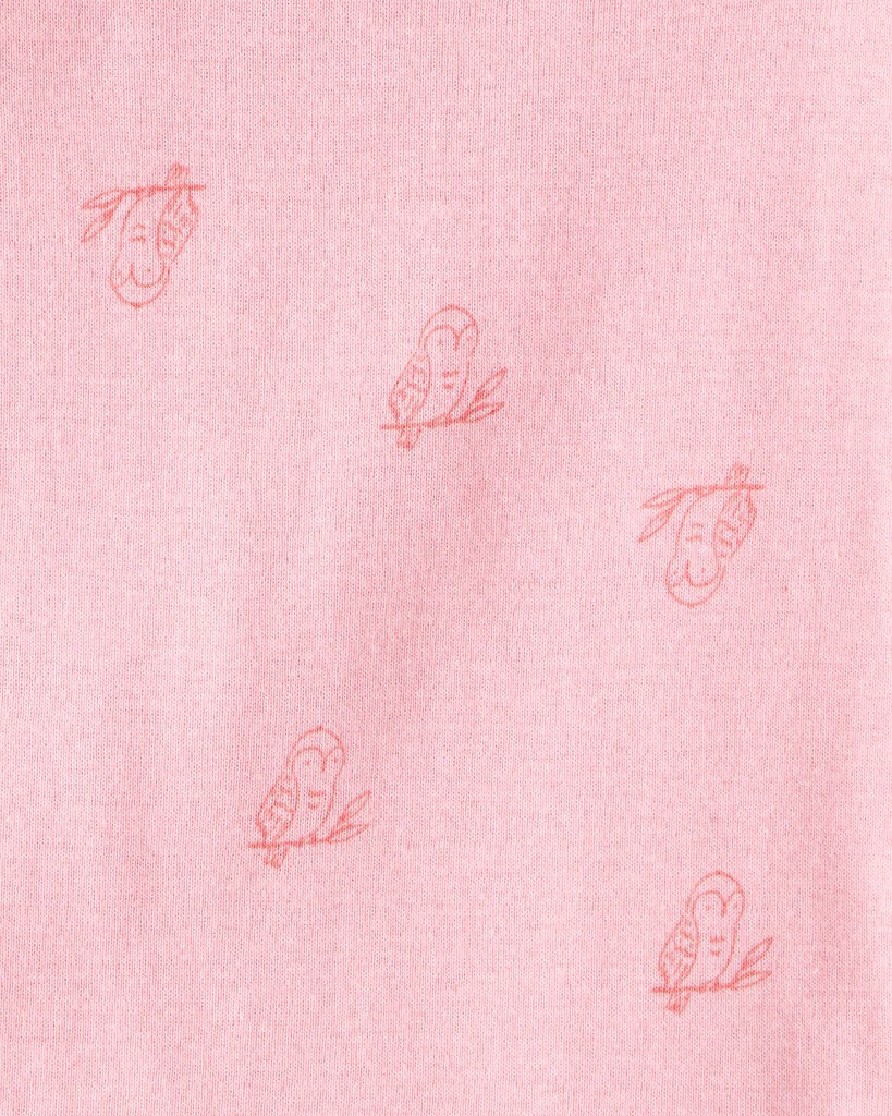 slide 2 of 5, Carter's Baby Girl 4-Pack Owl Print Cotton Long-Sleeve Multipack Bodysuits - Green/Pink/White Multi 6M, 1 ct