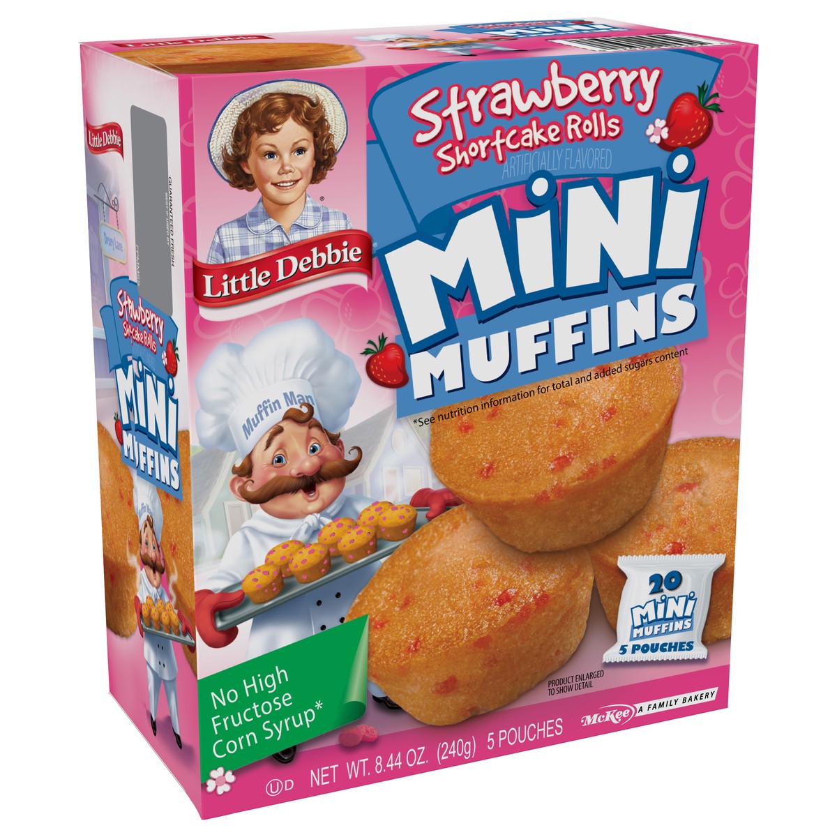 slide 6 of 9, Little Debbie Muffins, Strawberry Shortcake Rolls, Mini, 5 ct