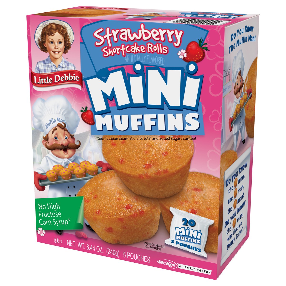 slide 7 of 9, Little Debbie Muffins, Strawberry Shortcake Rolls, Mini, 5 ct