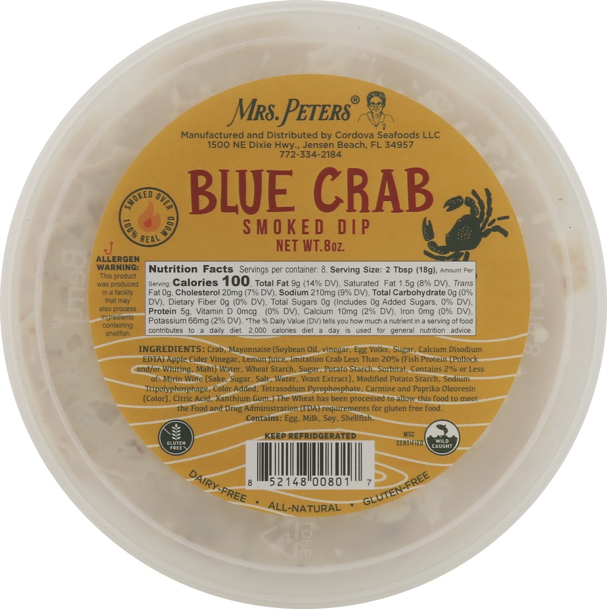 slide 2 of 13, Mrs. Peters Blue Crab Smoked Dip 8 oz, 8 oz