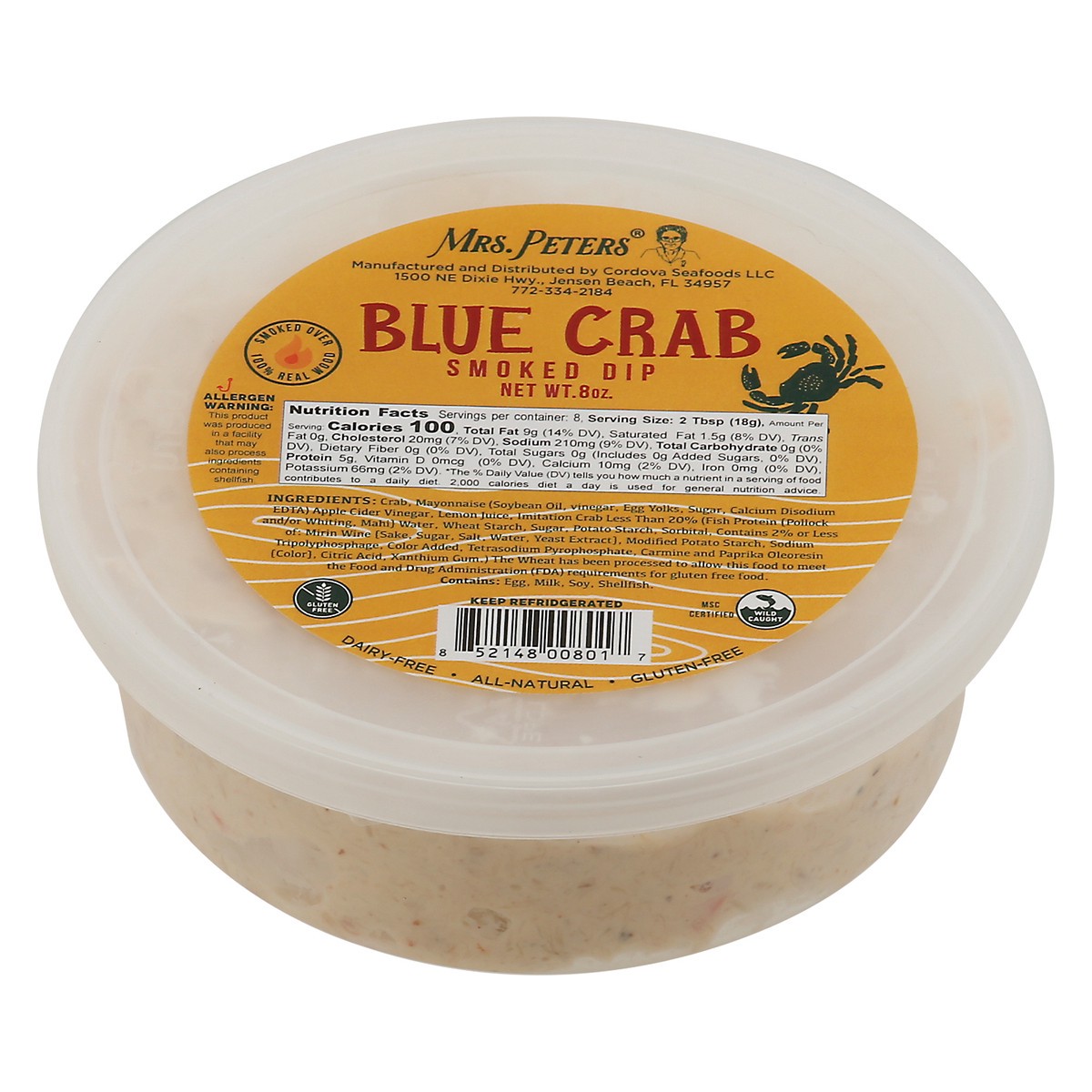 slide 11 of 13, Mrs. Peters Blue Crab Smoked Dip 8 oz, 8 oz