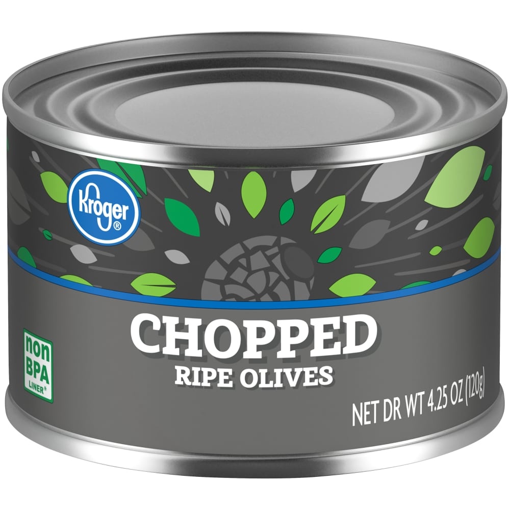 slide 1 of 1, Kroger Chopped Ripe Olives, 4.25 oz