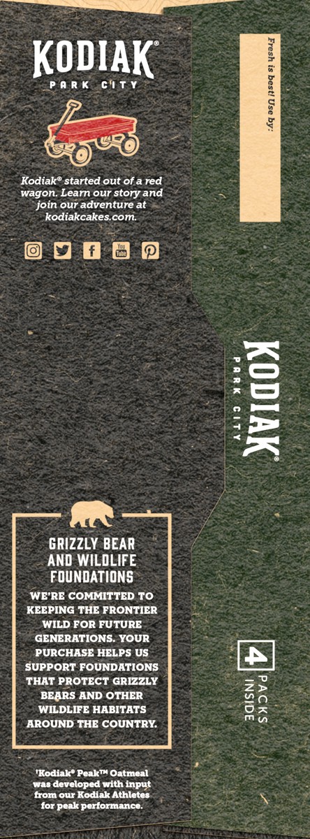 slide 2 of 12, Kodiak Cakes PEAK Oatmeal Packets, Maple Brown Sugar, 13.23 oz/5 ct, 4 ct