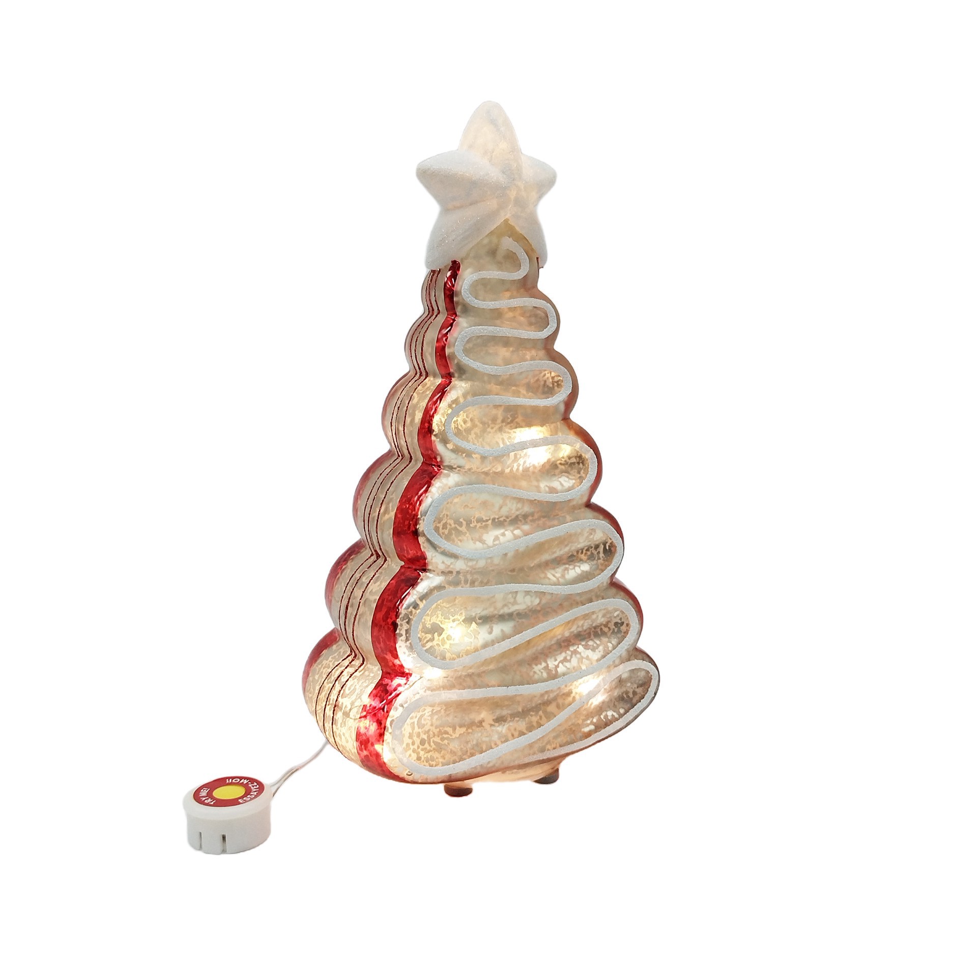 slide 4 of 4, 9" Glass Tree Led Tabletop Decor By Ashland, 9 in