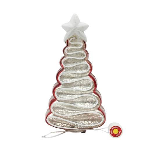 slide 1 of 4, 9" Glass Tree Led Tabletop Decor By Ashland, 9 in