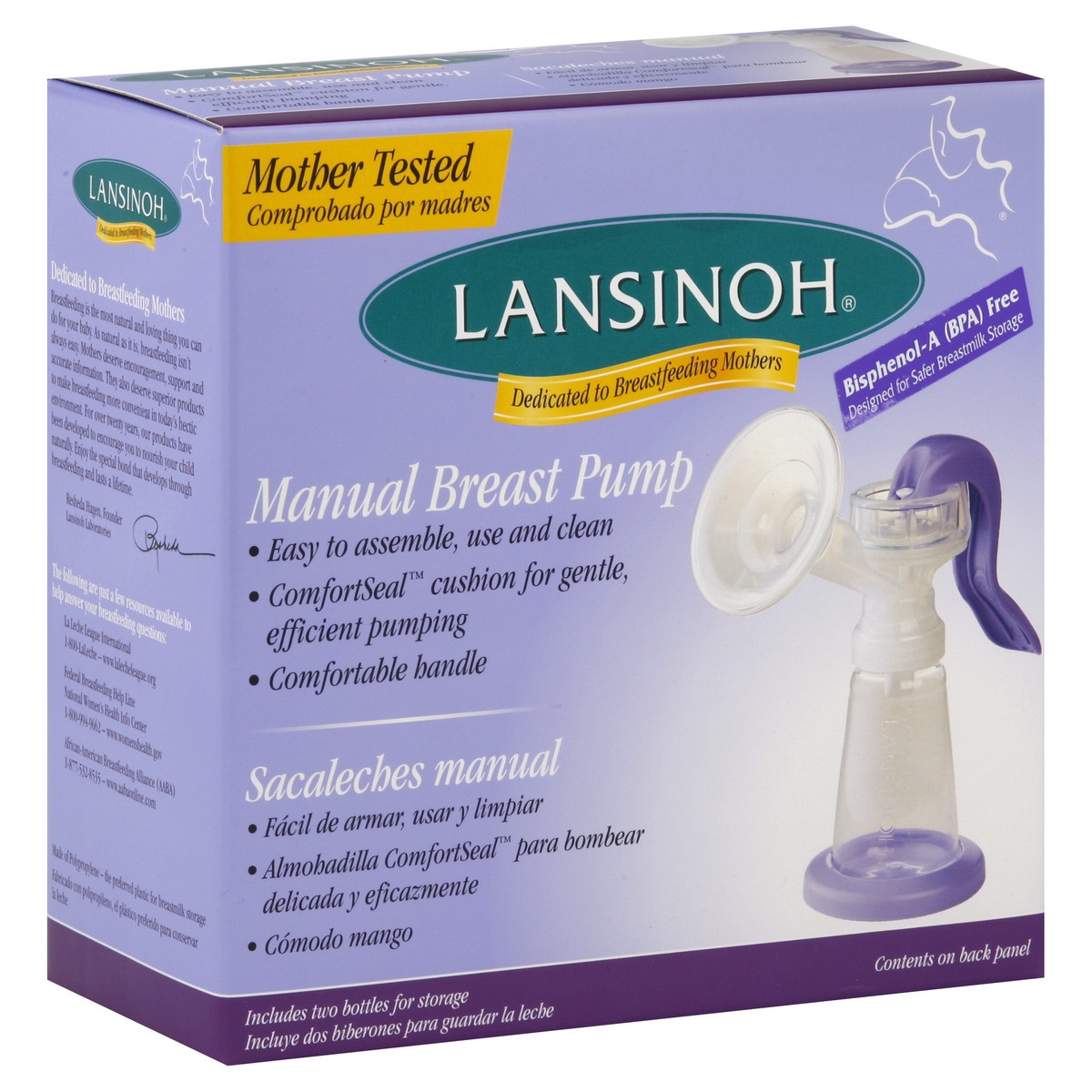 slide 5 of 7, Lansinoh Manual Breast Pump 1 ea, 1 ea