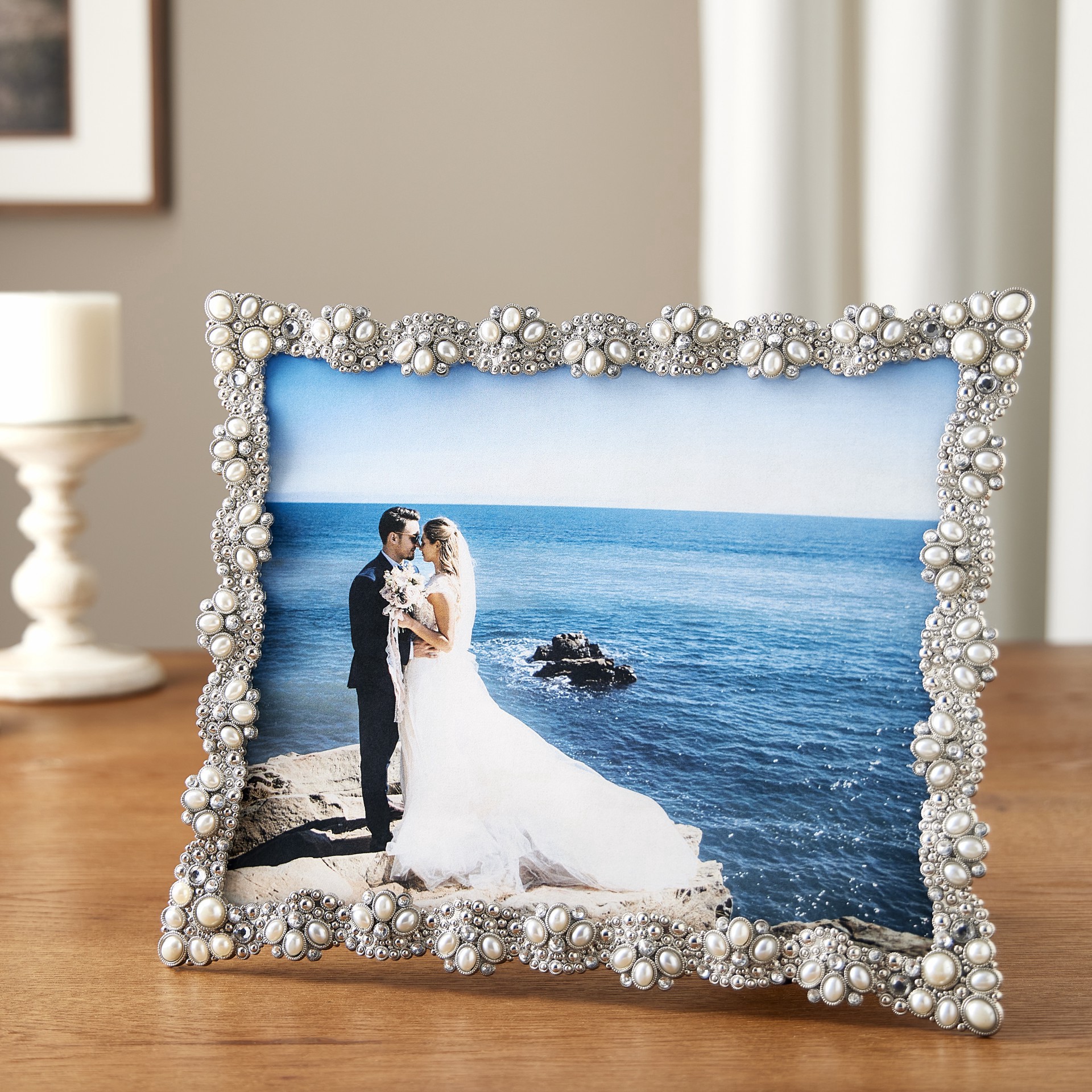 slide 2 of 4, Expressions 8" X 10" Jeweled Frame By Studio Decor, 8 in x 10 in