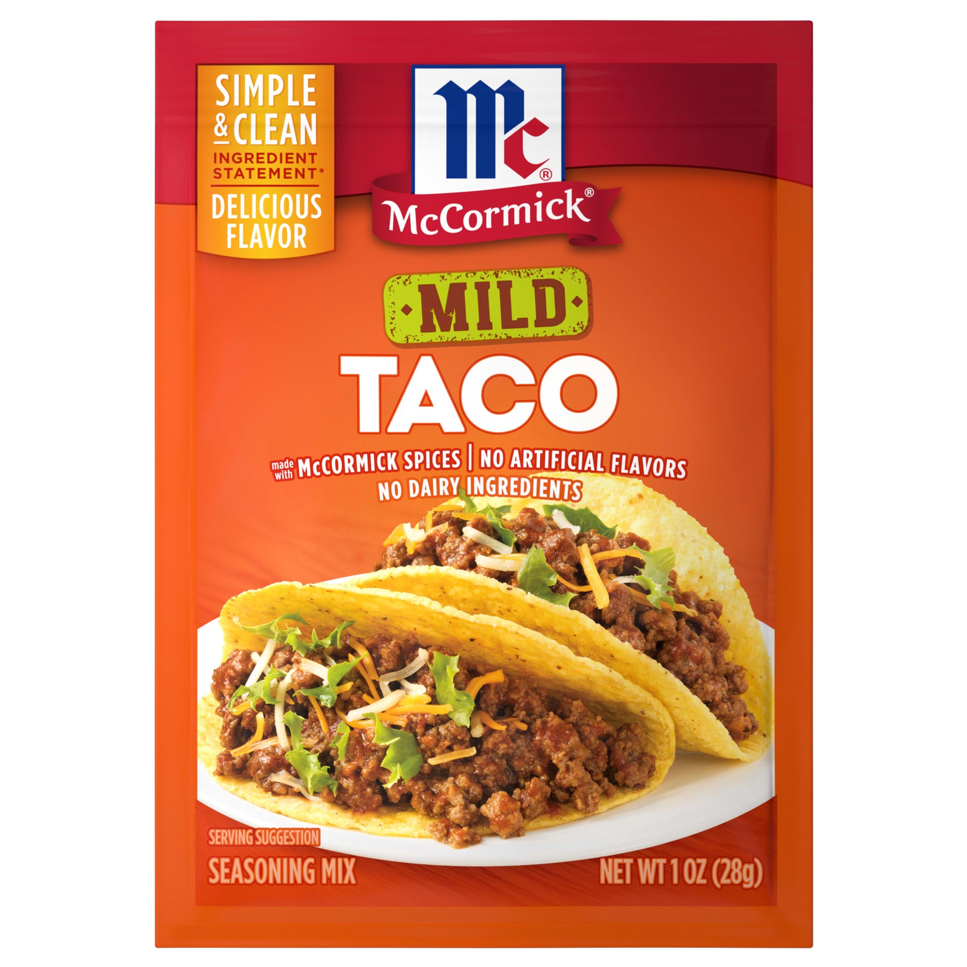 slide 1 of 5, McCormick Taco Seasoning Mix - Mild, 1 oz