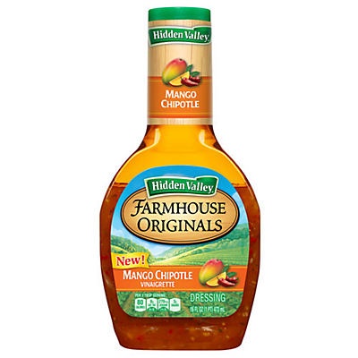 slide 1 of 1, Hidden Valley Farmhouse Originals Mango Chipotle Vinaigrette Dressing, 16 oz