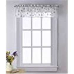 CHF Curtainworks Botanical Embroidered Valance 56"w x 14"L