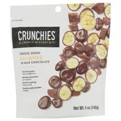 Crunchies Freeze-Dried Bananas in Milk Chocolate 5 oz